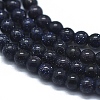 Synthetic Blue Goldstone Beads Strands G-D0013-82-3