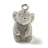 Flocking Resin Cute Pendants RESI-L043-01P-03-1