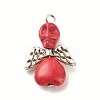 Halloween Dyed Synthetic Turquoise Pendants PALLOY-JF01598-02-S-1