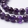 15 inch Round Natural Amethyst Beads Strands GSR12mmC062-3