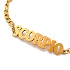 Constellation 202 Stainless Steel Figaro Chain Link Bracelets for Women Men LS-AJEW-U006-01L-2