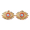 Rack Plating Brass Micro Pave Cubic Zirconia Pendants KK-H486-24G-01-1