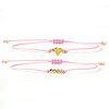 2Pcs 2 Styles Bohemian Brass Beads Braided Bead Bracelets BT1454-5-1