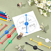 90Pcs 6 Colors Plastic Spining Pointer AJEW-CA0002-05-4