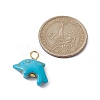 Synthetic Turquoise Pendants PALLOY-JF02371-02-2