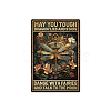 Vintage Metal Tin Sign AJEW-WH0189-559-8