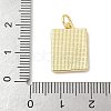 Brass Pave Natural White Shell Pendants KK-S522-09G-H-2