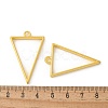 Rack Plating Alloy Triangle Open Back Bezel Pendants X-PALLOY-S047-09E-FF-5