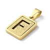 304 Stainless Steel Alphabet Pendants STAS-S152-01G-F-2