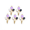 Rack Plating Alloy Enamel Pendants LS-ENAM-N055-089B-1