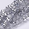 Electroplate Glass Bead Strands GR3x2MMY-07S-1
