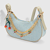 1Pc Zinc Alloy with Resin and PU Leather Dark Red Cherry Purse Decorative Chains AJEW-SC0002-99B-7