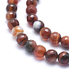 Natural Striped Agate/Banded Agate Beads G-J371-07-6mm-3