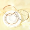 Fashion 201 Stainless Steel Bangle Sets BJEW-L664-024C-M-1-5