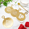 430 Stainless Steel Coffee Latte Art Molds AJEW-WH0038-40G-4