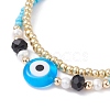 Evil Eye Multi-strand Bracelet for Girl Women BJEW-JB07111-02-4