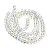 Electroplate Glass Beads Strands EGLA-Q062-8mm-A08-2