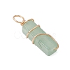 20Pcs 10 Styles Natural Mixed Stone Copper Wire Wrapped Pendants PALLOY-JF03976-5
