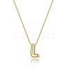 Brass Initial Pendant Box Chain Necklaces for Women FS-WG5C822-12-1