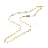 304 Stainless Steel Paperclip Chains Necklace NJEW-JN03593-01-4