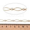 Handmade Brass Pave Clear Cubic Zirconia Horse Eye Link Chains CHC-G027-03G-3