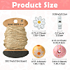 Flower & Round Natural Wooden Beads WOOD-YW001-76-3