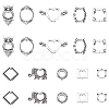 100Pcs 10 Styles Tibetan Style Alloy Bead Frame FIND-YW0007-62-1
