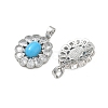 Brass Micro Pave Clear Cubic Zirconia Pendants KK-C172-22P-2