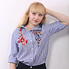 2Pcs 2 Colors Flower Pattern Polyester Computerized Embroidery Cloth Sew on Appliques PATC-NB0001-13B-5