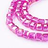 Electroplate Glass Beads Strands EGLA-R030-6x6mm-M-3