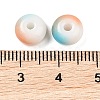 Opaque Spray Painted Glass Beads GLAA-G118-01M-3