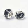 Large Hole Dog Paw Prints Pattern Resin European Beads X-OPDL-Q128-12J-2