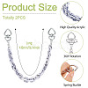 2Pcs Acrylic Link Bag Extender Chains HJEW-TAC0143-4