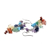 Gemstone Chip Beaded Dangle Earrings EJEW-I264-01P-03-3