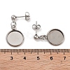 Stainless Steel Stud Dangle Earring Findings & Dangle Earring Findings & Stud Earring Findings STAS-XCP0001-82-3