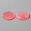 Natural Capiz Shell Pendants LS-BSHE-WH0004-10B-1