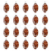 20Pcs Rugby Polymer Clay Rhinestone Pendants PALLOY-OC00050-1