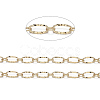 3.28 Feet Brass Textured Oval Link Chains X-CHC-S004-07G-1