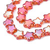 Electroplate Glass Beads Strands EGLA-N008-008-3