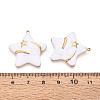 304 Stainless Steel & Enamel Pendants STAS-T073-61A-G-3