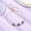 Adjustable Natural Cultured Freshwater Pearl Slider Bracelets KK-BJEW-JB14102-01-1