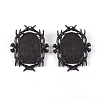 Zinc Alloy Brooch Findings PALLOY-WH0066-23B-1