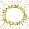 26Pcs Ion Plating(IP) Initial Letter 304 Stainless Steel Pendant Necklace NJEW-R265-05G-1