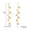 Cubic Zirconia Chains Tassel Earrings EJEW-P236-05G-2