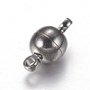 Round Brass Magnetic Clasps with Loops MC019-B-2