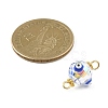 Transparent Evil Eye Glass Connector Charms PALLOY-JF02209-4