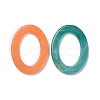 Oval Imitation Gemstone Acrylic Linking Rings X-OACR-R022-M-3