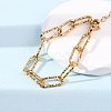 304 Stainless Steel Paperclip Chain Bracelets for Women Men LS-BJEW-A048-01G-3
