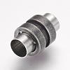 304 Stainless Steel Magnetic Clasps with Glue-in Ends STAS-F124-02B-2