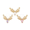 Brass Micro Pave Cubic Zirconia Pendants KK-F919-29G-1